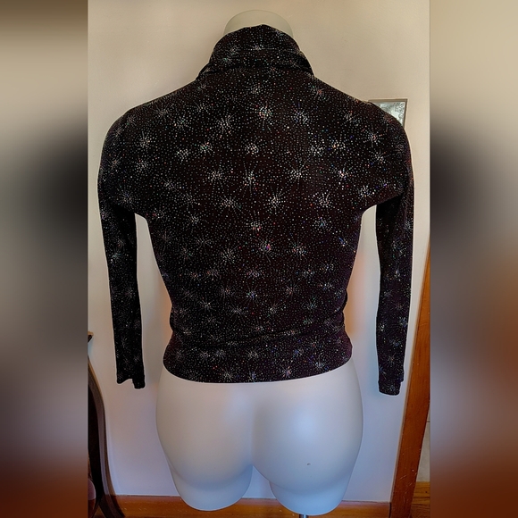 π€πSelf Esteem Black SPARKLING Button-Down Shirt ππ€ - Picture 5 of 6